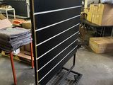 an image of a metal shelf in a warehouse
