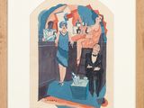 une image représentant un tableau où l'on voit un homme et une femme dans un bar