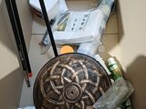 a large metal object sitting in the corner of a room