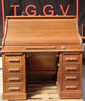 Bureau Américain cylindrique en chêne SMITH PREMIER avec mou…