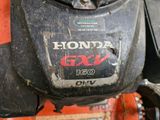 a close up of a motorcycle with a sticker on it