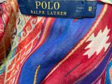 polo by ralph lauren multicolored dress with gold trim