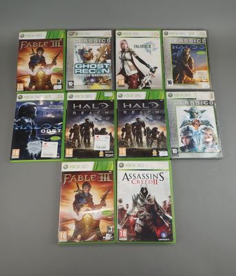 a bunch of video games are sitting on a table