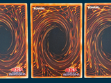 three cards with a picture of a black hole in the middle of them