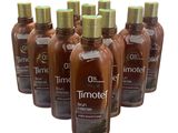 six flacons d'huile capillaire Tinoter sur fond blanc