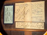 a picture of a wooden frame with writing on it