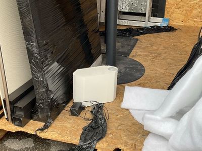a picture of a room that has been torn down and is being remodeled