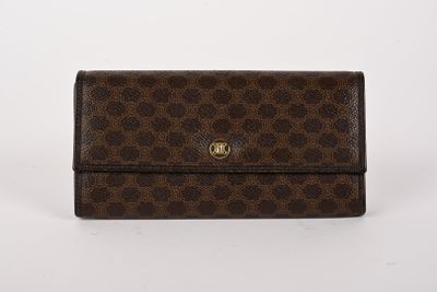 CELINE. Porte-monnaie, porte-feuille, porte-carte en toile e…