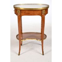 TABLE TRANSITION de forme tambour en placage de bois de rose… (photo 4)