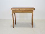 an image of a small wooden table with a drawer on top of it