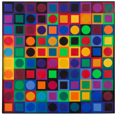 une image représentant un tableau composé de carrés et de cercles sur fond blanc