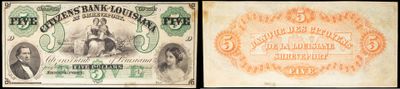 Trois types différents de billets de banque sont représentés sur un fond noir.