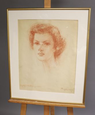 Ecole du XXème siècle. Portrait de femme.