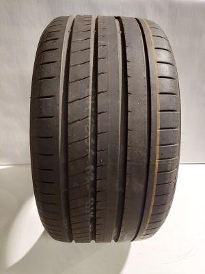 a close up of a tire on a white surface
