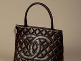 sac cabas Chanel en cuir matelassé marron