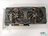 a close up of a video card with two fans on top of it