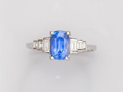 a sapphire and diamond ring