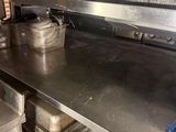 many pans and pans on the counter in the kitchen