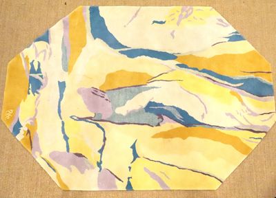 TAPIS OCTOGONAL "COMPOSITION" de Paulette NÉE (XX)