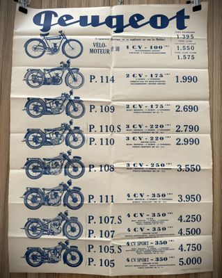 a poster with a number of motorcycles on it