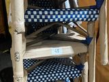 a stack of chairs that are stacked on top of each other