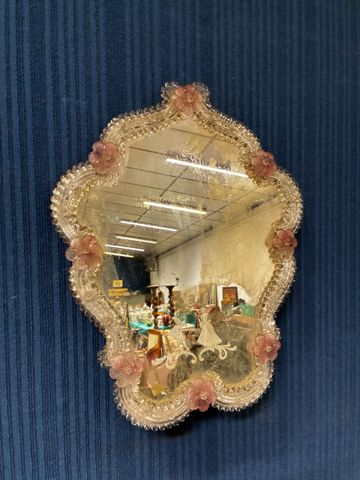 Miroir vénitien. Usures. H 52 cm