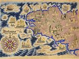 an old map of ireland with a lot of buildings on it