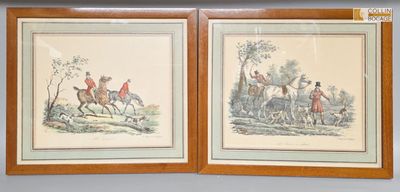 Nantes, Meudon, chasse Suite de pièces encadrées