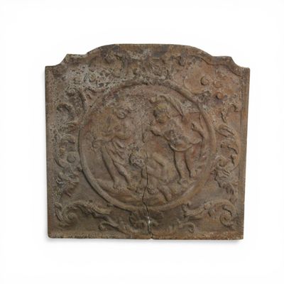 an image of a plaque with a man and a woman in a circle