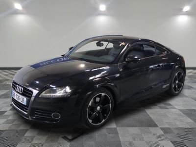 an image of a black audi car in a showroom