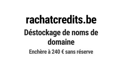 Nom de domaine rachatcredits.be.