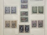 framed picture of a collection of stamps and stamps from different countries
