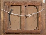 a picture of an old window with a broken glass