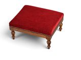 an image of a red foot stool on a white background
