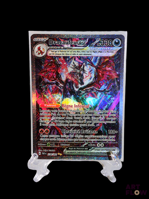 a close up of a pokemon card on a black background