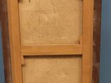 an old picture frame with a picture of a cat in it