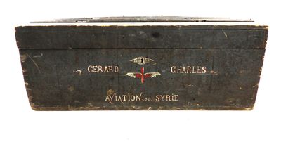 SOUVENIR. Cantine en bois de "Gérard CHARLES, aviation de Sy…