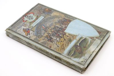un vieux livre avec l'image d'un château