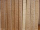 Plusieurs vieux livres sont alignés sur une étagère en bois