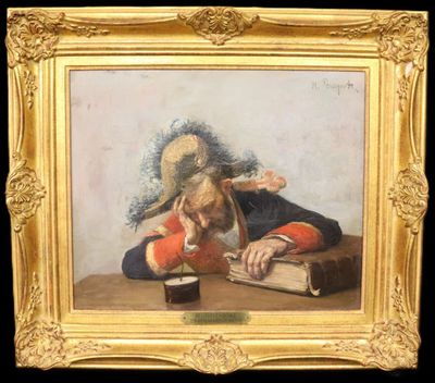 Henri BRISPOT (1846-1928) En attendant la messe - Photo 1