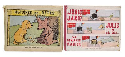 un vieux livre pour enfants avec l'image d'un chien et d'un écureuil