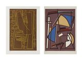Deux tableaux, de formes et de tailles différentes, sont représentés sur un fond blanc.