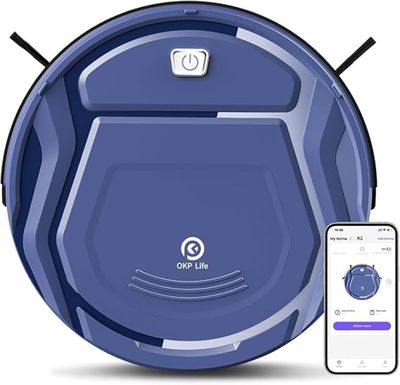 une image d'un aspirateur robotisé avec une télécommande