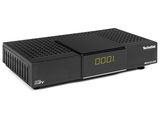a black digital clock sitting on top of a black box