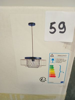 @@@ 1 suspension cage métal noir et doré - NEUF EN CARTON - …