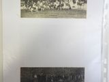 two black and white photos of a group of people