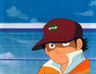 image d'anime représentant un jeune homme portant une casquette de baseball et tenant une batte de baseball