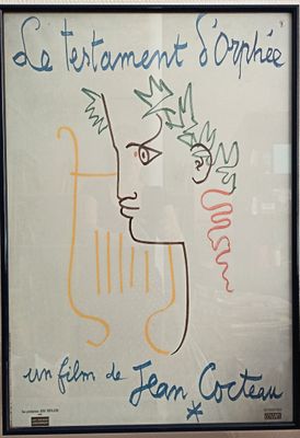 a picture of a poster with a drawing on it