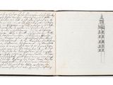 un livre ouvert sur lequel figurent des notes et dans lequel se trouve un stylo
