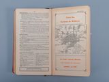 an open book with a map of a city on it